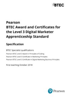 LEVEL 3 APPRENTICESHIP STANDARD DIGITAL MARKETER.